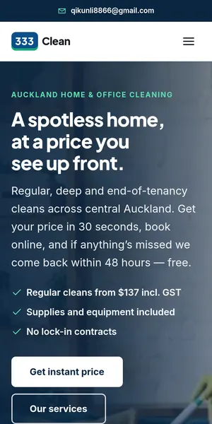 Casa Fitout & Renovations and 333 Clean — mobile home page